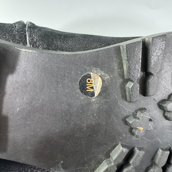 Tory Burch Oakridge Boots Black Pebbled Leather Ankle Booties, Size 8 - Picture 10 of 12